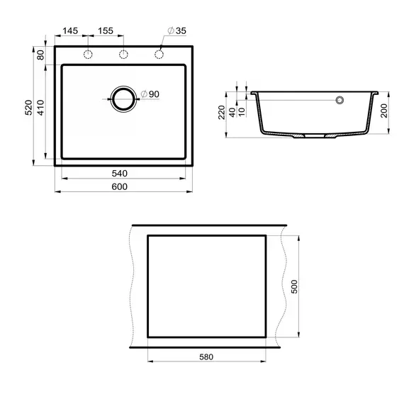 МОЙКА КУХОННАЯ POINT БИНГА 60 PN3003W, БЕЛЫЙ