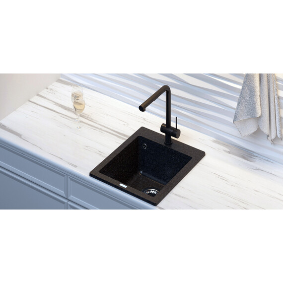 МОЙКА КУХОННАЯ POINT ДИНАРА 42 PN3004B, ЧЕРНЫЙ