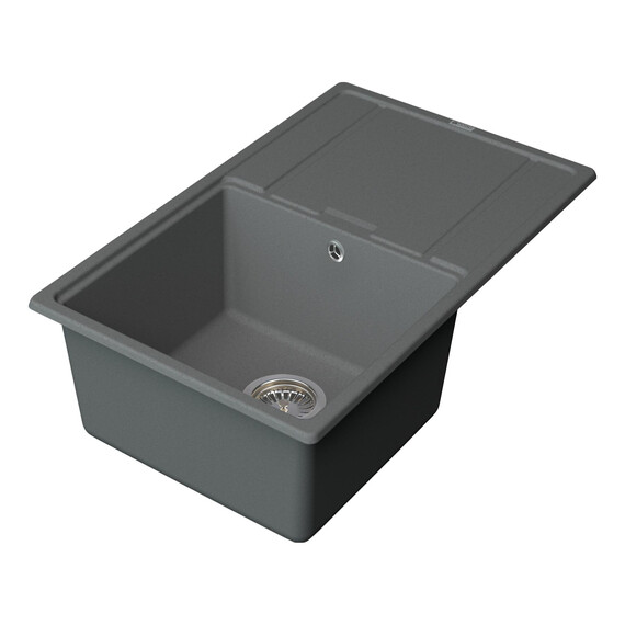 МОЙКА КУХОННАЯ POINT ЛАУРА 78 PN3005AL, СЕРЫЙ