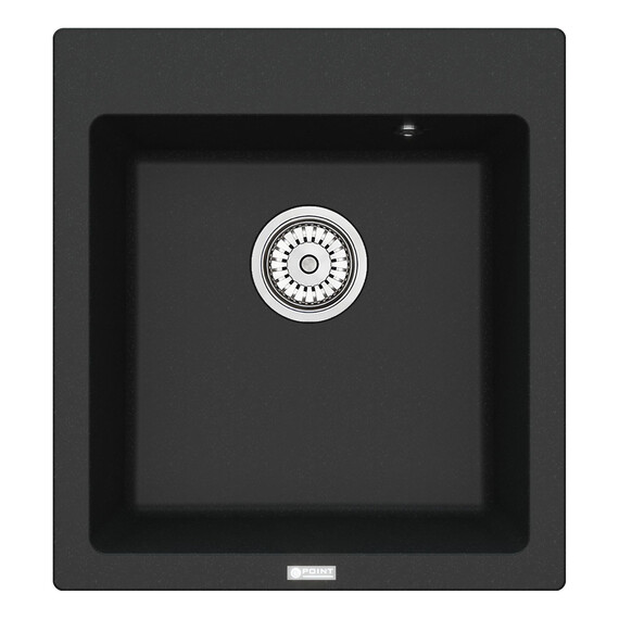 МОЙКА КУХОННАЯ POINT МОКО 47 PN3006B, ЧЕРНЫЙ