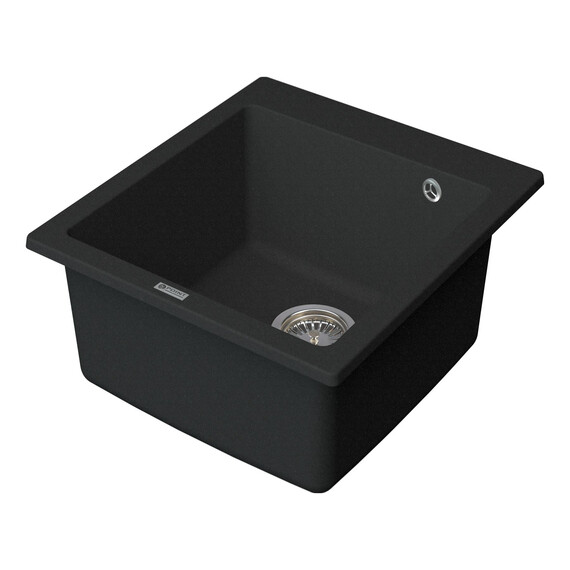 МОЙКА КУХОННАЯ POINT МОКО 47 PN3006B, ЧЕРНЫЙ