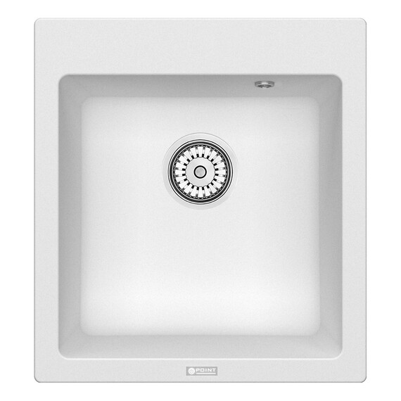 МОЙКА КУХОННАЯ POINT МОКО 47 PN3006W, БЕЛЫЙ