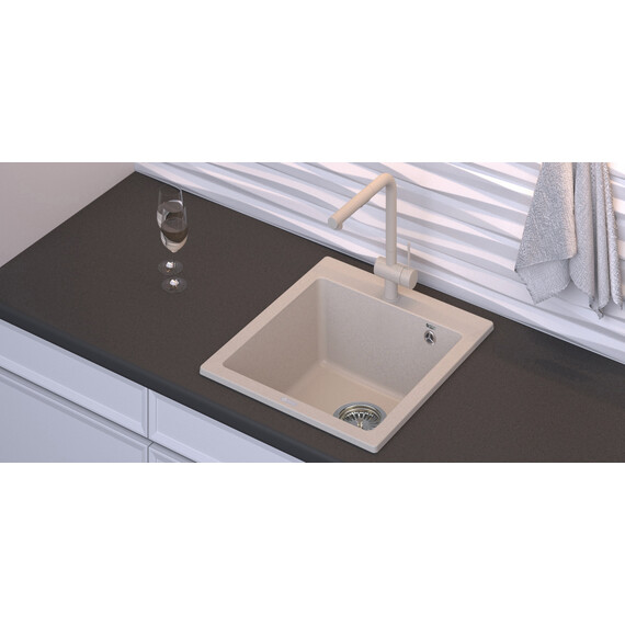 МОЙКА КУХОННАЯ POINT МОКО 47 PN3006W, БЕЛЫЙ