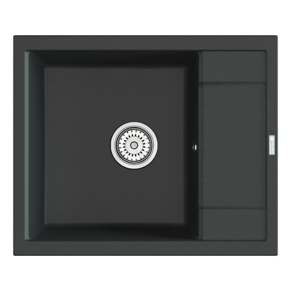 МОЙКА КУХОННАЯ POINT РИМО 60 PN3010B, ЧЕРНЫЙ
