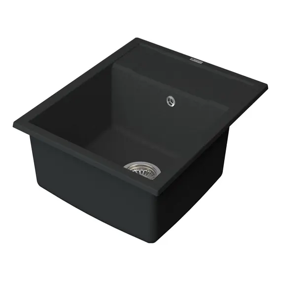 МОЙКА КУХОННАЯ POINT РИМО 60 PN3010B, ЧЕРНЫЙ