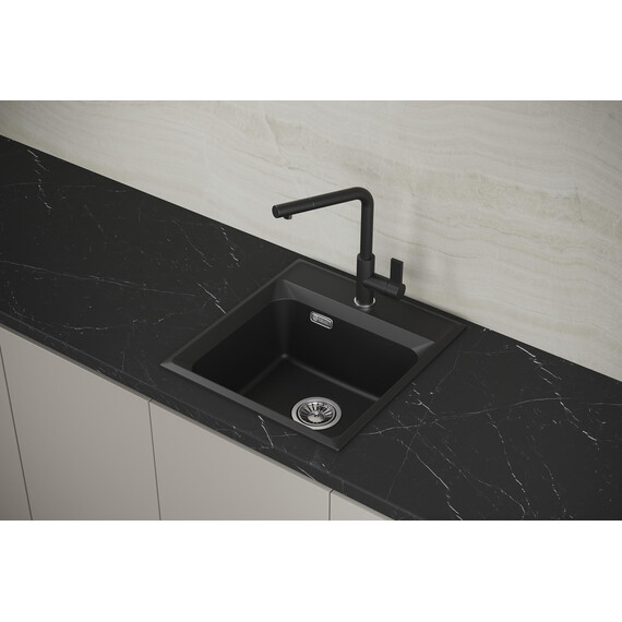 МОЙКА КУХОННАЯ POINT МИСТИ 46 ЧЕРНЫЙ