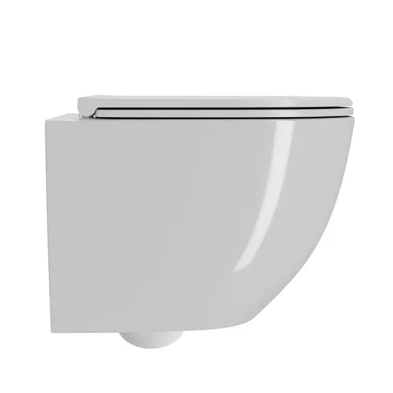 УНИТАЗ ПОДВЕСНОЙ POINT АФИНА БЕЗОБОДКОВЫЙ, БЕЛЫЙ, СИДЕНЬЕ ДЮРОПЛАСТ МИКРОЛИФТ БЫСТРОСЪЕМНОЕ