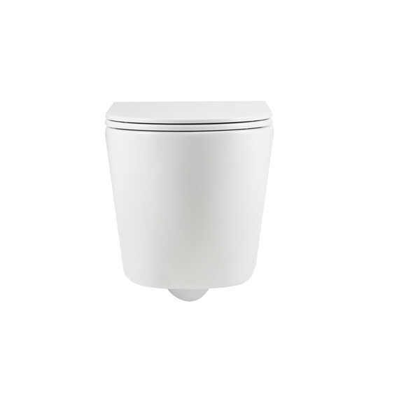 УНИТАЗ ПОДВЕСНОЙ POINT ВЕНЕРА БЕЗОБОДКОВЫЙ, БЕЛЫЙ, СИДЕНЬЕ ДЮРОПЛАСТ МИКРОЛИФТ БЫСТРОСЪЕМНОЕ