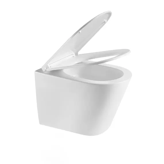 УНИТАЗ ПОДВЕСНОЙ POINT ВЕНЕРА БЕЗОБОДКОВЫЙ, БЕЛЫЙ, СИДЕНЬЕ ДЮРОПЛАСТ МИКРОЛИФТ БЫСТРОСЪЕМНОЕ