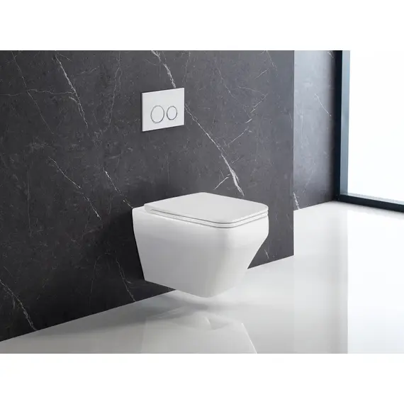 УНИТАЗ ПОДВЕСНОЙ POINT АВРОРА БЕЗОБОДКОВЫЙ, БЕЛЫЙ, СИДЕНЬЕ ДЮРОПЛАСТ МИКРОЛИФТ БЫСТРОСЪЕМНОЕ