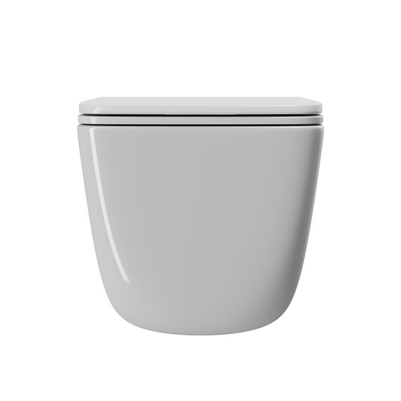 УНИТАЗ ПОДВЕСНОЙ POINT МЕРКУРИЙ БЕЗОБОДКОВЫЙ, БЕЛЫЙ, СИДЕНЬЕ ДЮРОПЛАСТ МИКРОЛИФТ БЫСТРОСЪЕМНОЕ