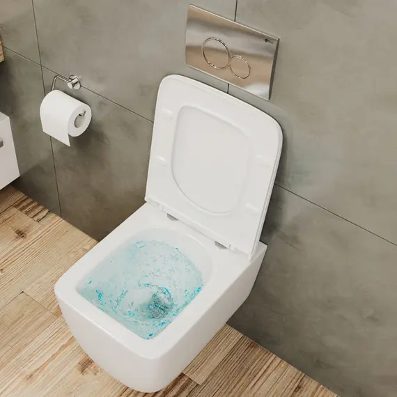 УНИТАЗ ПОДВЕСНОЙ POINT МЕРКУРИЙ БЕЗОБОДКОВЫЙ, БЕЛЫЙ, СИДЕНЬЕ ДЮРОПЛАСТ МИКРОЛИФТ БЫСТРОСЪЕМНОЕ