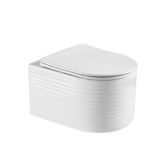 УНИТАЗ ПОДВЕСНОЙ POINT ОМЕГА БЕЗОБОДКОВЫЙ, БЕЛЫЙ, СИДЕНЬЕ ДЮРОПЛАСТ МИКРОЛИФТ БЫСТРОСЪЕМНОЕ