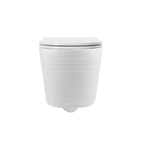 УНИТАЗ ПОДВЕСНОЙ POINT ОМЕГА БЕЗОБОДКОВЫЙ, БЕЛЫЙ, СИДЕНЬЕ ДЮРОПЛАСТ МИКРОЛИФТ БЫСТРОСЪЕМНОЕ