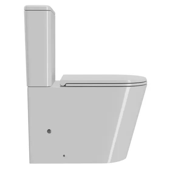 УНИТАЗ-КОМПАКТ POINT ВИКТОРИЯ БЕЗОБОДКОВЫЙ, БЕЛЫЙ, СИДЕНЬЕ ДЮРОПЛАСТ МИКРОЛИФТ БЫСТРОСЪЕМНОЕ