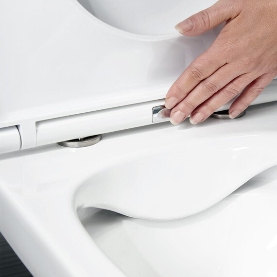 УНИТАЗ-КОМПАКТ POINT ВИКТОРИЯ БЕЗОБОДКОВЫЙ, БЕЛЫЙ, СИДЕНЬЕ ДЮРОПЛАСТ МИКРОЛИФТ БЫСТРОСЪЕМНОЕ