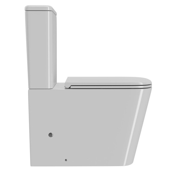 УНИТАЗ-КОМПАКТ POINT НИКА БЕЗОБОДКОВЫЙ, БЕЛЫЙ, СИДЕНЬЕ ДЮРОПЛАСТ МИКРОЛИФТ БЫСТРОСЪЕМНОЕ