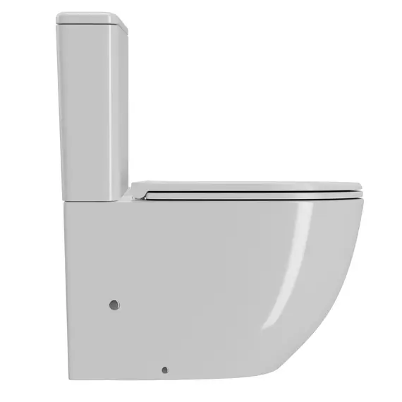 УНИТАЗ-КОМПАКТ POINT САТУРН БЕЗОБОДКОВЫЙ, БЕЛЫЙ, СИДЕНЬЕ ДЮРОПЛАСТ МИКРОЛИФТ БЫСТРОСЪЕМНОЕ