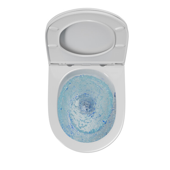 УНИТАЗ-КОМПАКТ POINT САТУРН БЕЗОБОДКОВЫЙ, БЕЛЫЙ, СИДЕНЬЕ ДЮРОПЛАСТ МИКРОЛИФТ БЫСТРОСЪЕМНОЕ