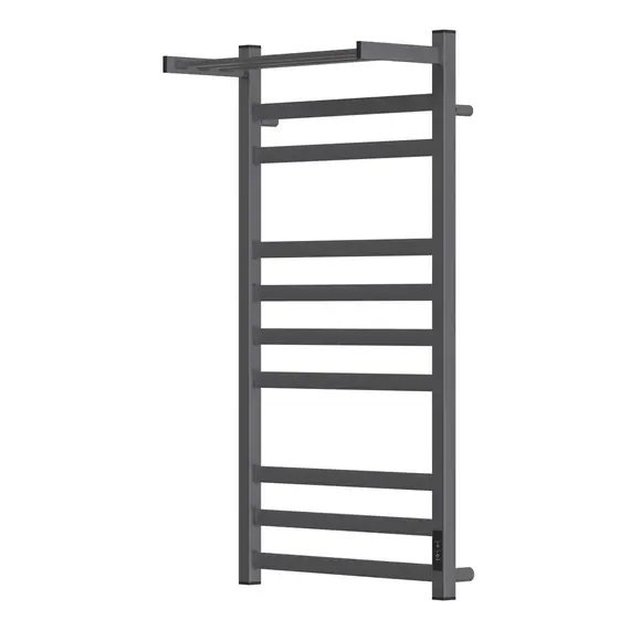 ПОЛОТЕНЦЕСУШИТЕЛЬ ЭЛЕКТРИЧЕСКИЙ POINT МЕРКУРИЙ PN83850PGR П9 500X1000 С ПОЛКОЙ, ДИММЕР СПРАВА, ГРАФИТ ПРЕМИУМ