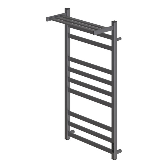 ПОЛОТЕНЦЕСУШИТЕЛЬ ЭЛЕКТРИЧЕСКИЙ POINT МЕРКУРИЙ PN83850PGR П9 500X1000 С ПОЛКОЙ, ДИММЕР СПРАВА, ГРАФИТ ПРЕМИУМ