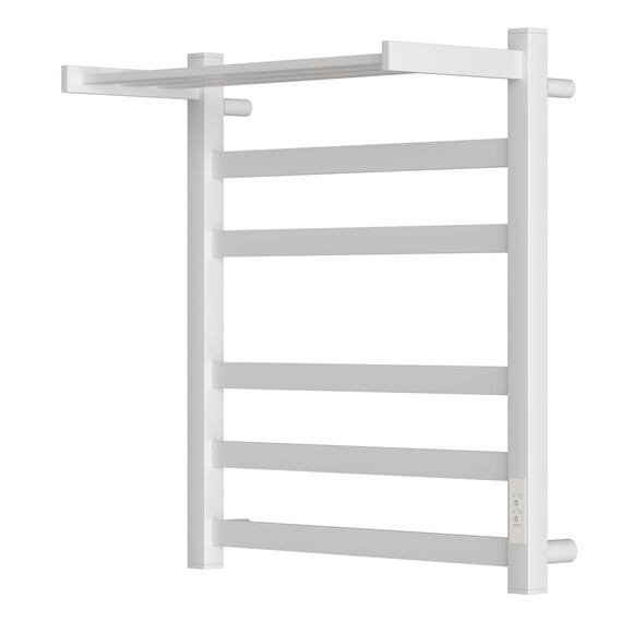 ПОЛОТЕНЦЕСУШИТЕЛЬ ЭЛЕКТРИЧЕСКИЙ POINT МЕРКУРИЙ PN83856PW П5 500X600 С ПОЛКОЙ, ДИММЕР СПРАВА, БЕЛЫЙ