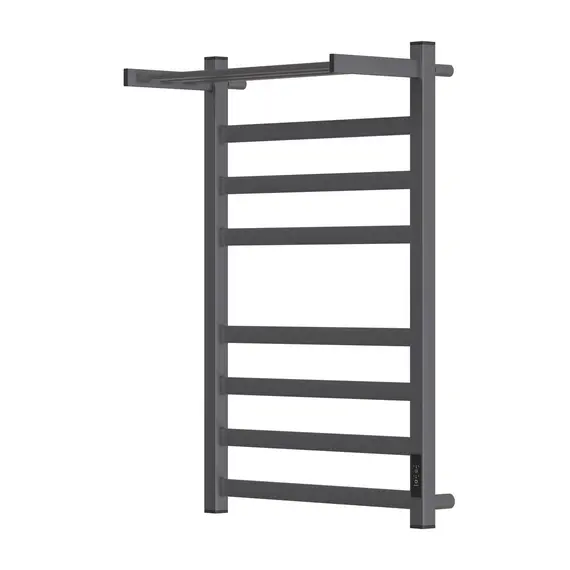 ПОЛОТЕНЦЕСУШИТЕЛЬ ЭЛЕКТРИЧЕСКИЙ POINT МЕРКУРИЙ PN83858PGR П7 500X800 С ПОЛКОЙ, ДИММЕР СПРАВА, ГРАФИТ ПРЕМИУМ