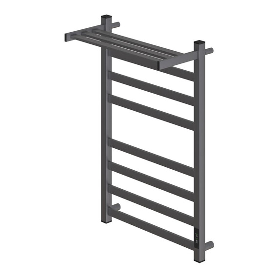 ПОЛОТЕНЦЕСУШИТЕЛЬ ЭЛЕКТРИЧЕСКИЙ POINT МЕРКУРИЙ PN83858PGR П7 500X800 С ПОЛКОЙ, ДИММЕР СПРАВА, ГРАФИТ ПРЕМИУМ