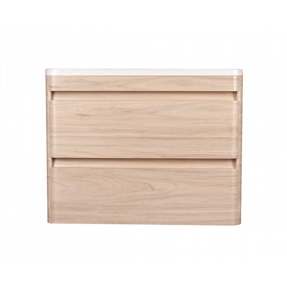 ТУМБА ПОДВЕСНАЯ STYLE LINE "АТЛАНТИКА 80", 2 ЯЩИКА, ЛЮКС ЯСЕНЬ ПЕРЛАМУТР, PLUS