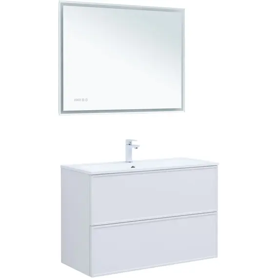 ТУМБА ПОД РАКОВИНУ AQUANET АРТ 100 БЕЛЫЙ МАТОВЫЙ