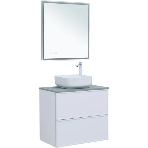 ТУМБА ПОД РАКОВИНУ AQUANET АРТ 75 БЕЛЫЙ МАТОВЫЙ