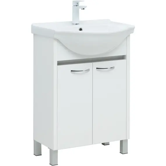 ТУМБА ПОД РАКОВИНУ AQUANET ДОННА 60 БЕЛЫЙ ГЛЯНЕЦ