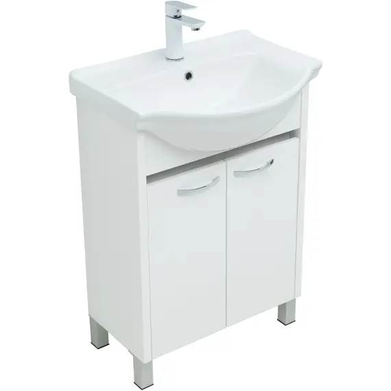 ТУМБА ПОД РАКОВИНУ AQUANET ДОННА 60 БЕЛЫЙ ГЛЯНЕЦ