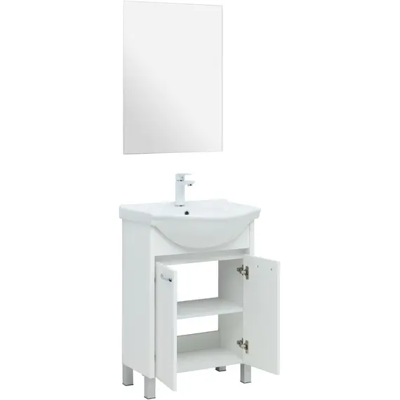 ТУМБА ПОД РАКОВИНУ AQUANET ДОННА 60 БЕЛЫЙ ГЛЯНЕЦ