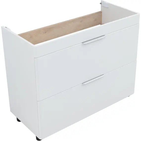 ТУМБА ПОД РАКОВИНУ AQUANET ИРИС NEW 100 НАПОЛЬНАЯ, БЕЛЫЙ ГЛЯНЕЦ