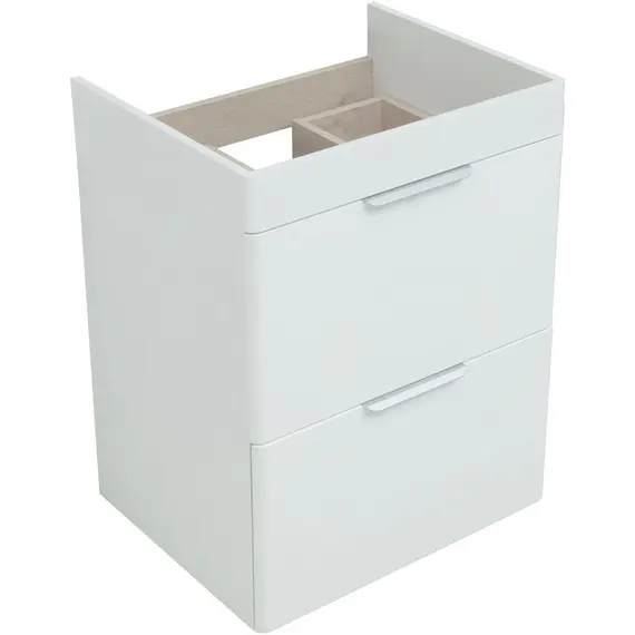 ТУМБА ПОД РАКОВИНУ AQUANET ИРИС NEW 60 БЕЛЫЙ ГЛЯНЕЦ (2 ЯЩИКА, НОЖКИ)