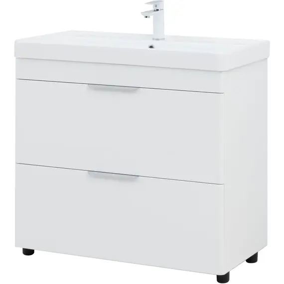 ТУМБА ПОД РАКОВИНУ AQUANET ИРИС NEW 90 НАПОЛЬНАЯ, БЕЛЫЙ ГЛЯНЕЦ