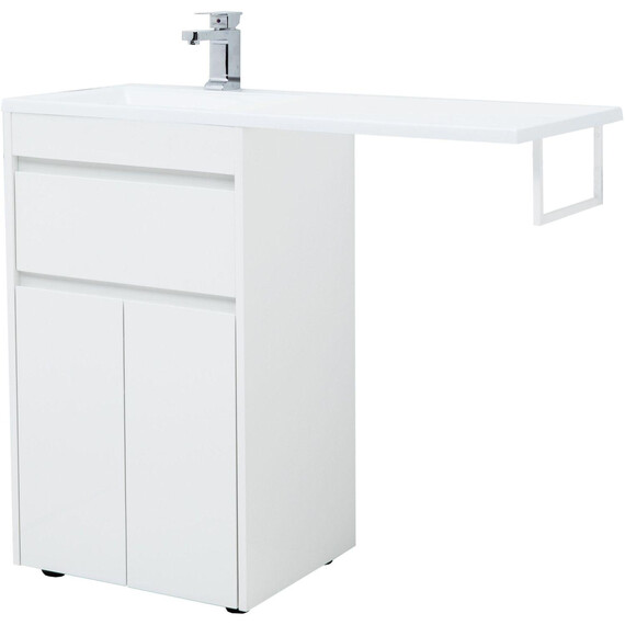 ТУМБА ПОД РАКОВИНУ AQUANET ТОКИО 48 БЕЛЫЙ (НАПОЛЬНАЯ, 1 ЯЩИК, 2 ДВЕРЦЫ)