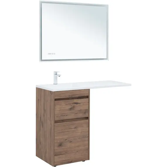 ТУМБА ПОД РАКОВИНУ AQUANET ТОКИО 48 ДУБ ВЕЛЛИНГТОН (НАПОЛЬНАЯ 2 ЯЩИКА)