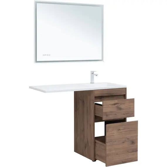 ТУМБА ПОД РАКОВИНУ AQUANET ТОКИО 48 ДУБ ВЕЛЛИНГТОН (НАПОЛЬНАЯ 2 ЯЩИКА)