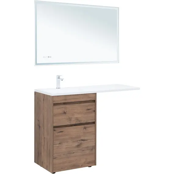 ТУМБА ПОД РАКОВИНУ AQUANET ТОКИО 58 ДУБ ВЕЛЛИНГТОН (НАПОЛЬНАЯ 2 ЯЩИКА)