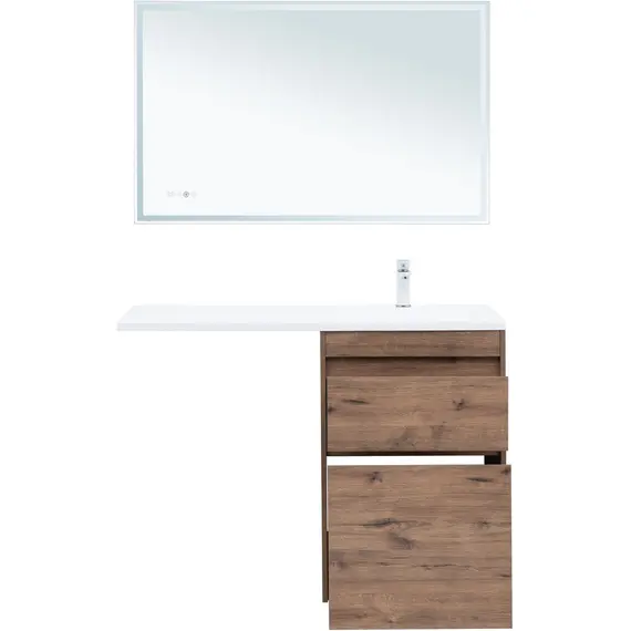 ТУМБА ПОД РАКОВИНУ AQUANET ТОКИО 58 ДУБ ВЕЛЛИНГТОН (НАПОЛЬНАЯ 2 ЯЩИКА)