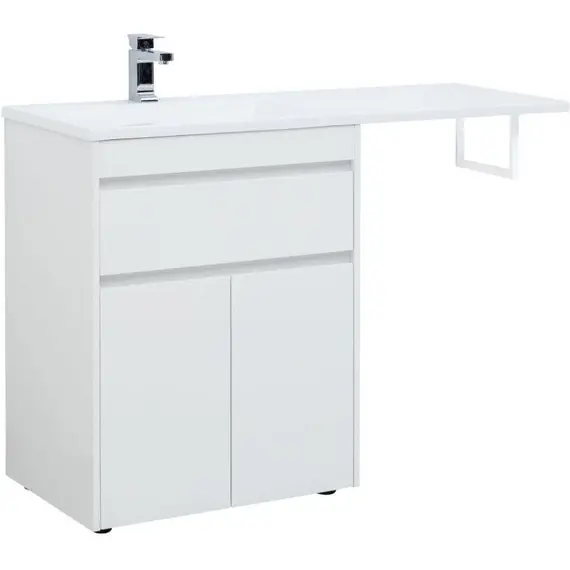 ТУМБА ПОД РАКОВИНУ AQUANET ТОКИО 68 БЕЛЫЙ (НАПОЛЬНАЯ, 1 ЯЩИК, 2 ДВЕРЦЫ)