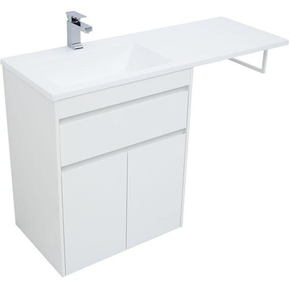 ТУМБА ПОД РАКОВИНУ AQUANET ТОКИО 68 БЕЛЫЙ (НАПОЛЬНАЯ, 1 ЯЩИК, 2 ДВЕРЦЫ)