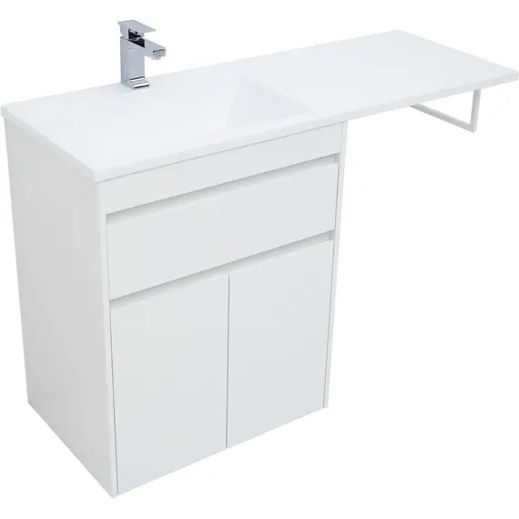 ТУМБА ПОД РАКОВИНУ AQUANET ТОКИО 68 БЕЛЫЙ (НАПОЛЬНАЯ, 1 ЯЩИК, 2 ДВЕРЦЫ)