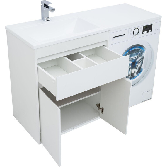 ТУМБА ПОД РАКОВИНУ AQUANET ТОКИО 68 БЕЛЫЙ (НАПОЛЬНАЯ, 1 ЯЩИК, 2 ДВЕРЦЫ)