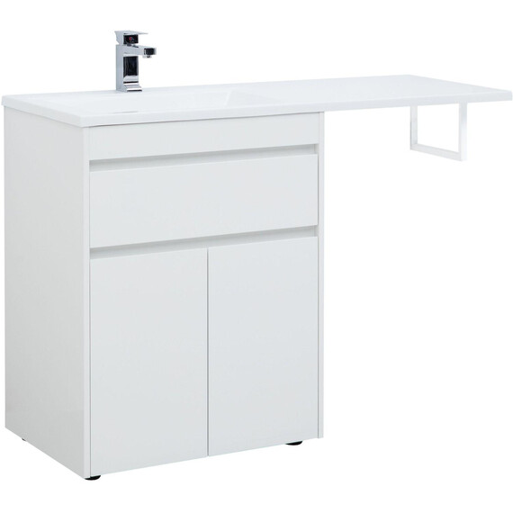 ТУМБА ПОД РАКОВИНУ AQUANET ТОКИО 68 БЕЛЫЙ (НАПОЛЬНАЯ, 1 ЯЩИК, 2 ДВЕРЦЫ)