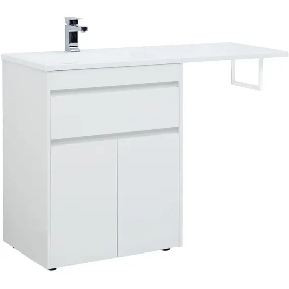 ТУМБА ПОД РАКОВИНУ AQUANET ТОКИО 68 БЕЛЫЙ (НАПОЛЬНАЯ, 1 ЯЩИК, 2 ДВЕРЦЫ)