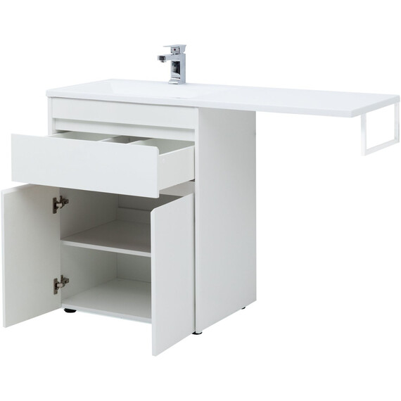 ТУМБА ПОД РАКОВИНУ AQUANET ТОКИО 68 БЕЛЫЙ (НАПОЛЬНАЯ, 1 ЯЩИК, 2 ДВЕРЦЫ)