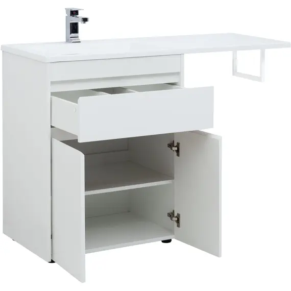 ТУМБА ПОД РАКОВИНУ AQUANET ТОКИО 68 БЕЛЫЙ (НАПОЛЬНАЯ, 1 ЯЩИК, 2 ДВЕРЦЫ)